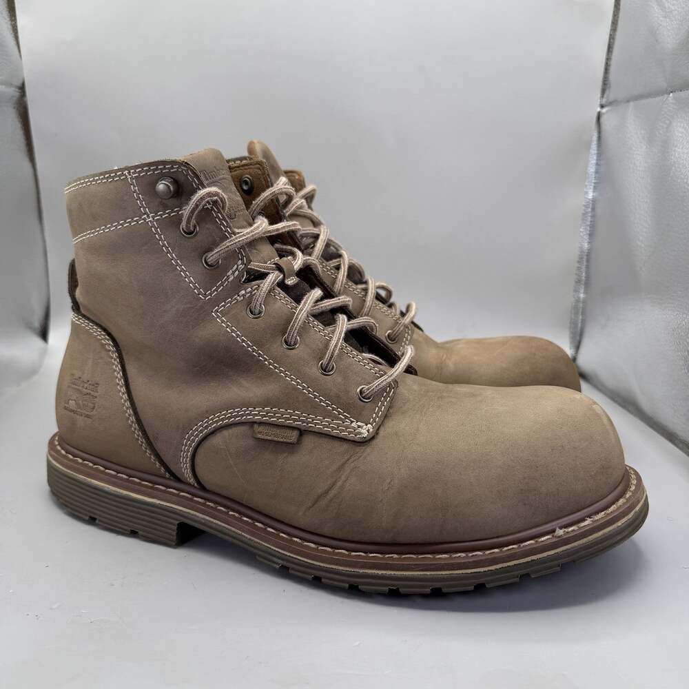 Timberland PRO Millworks 6” Work Boots Mens Size 11 Coffee Brown Composite Toe